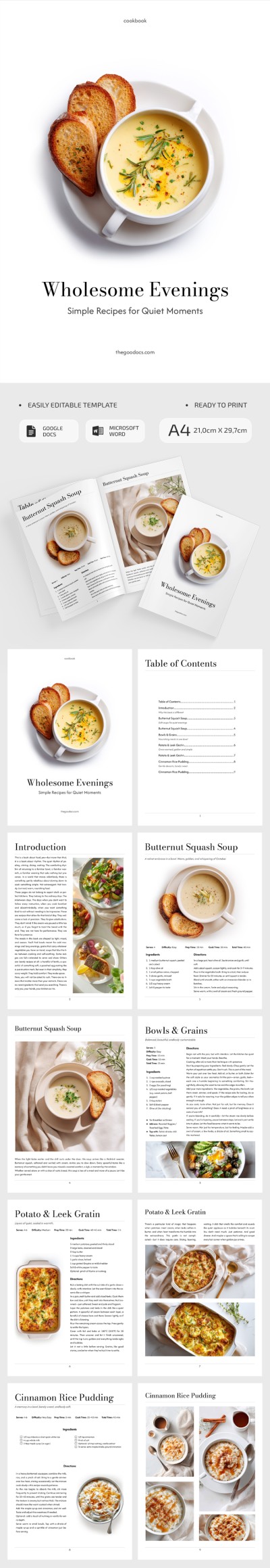 Cookbook Template with Photos