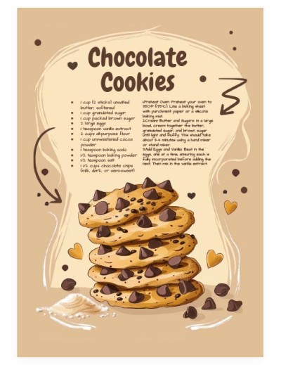 Rezept für Cookies Vorlage