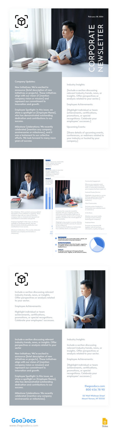Corporate Grey Newsletter Template