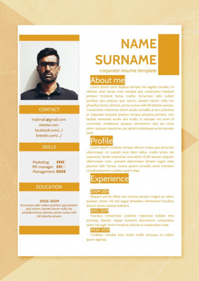 Corporate Resume Template