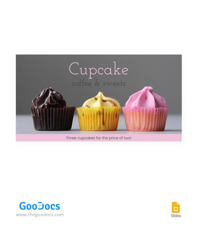 Capa do Facebook da Loja de Cupcakes Modelo