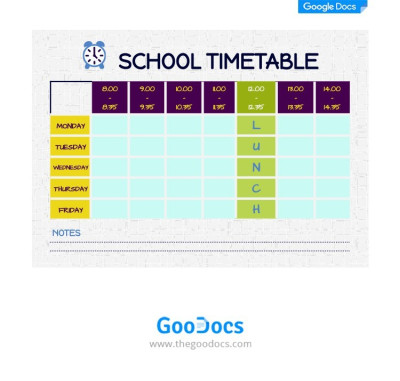 Purple Class Schedule Template