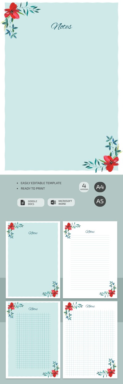 Cute Note Template