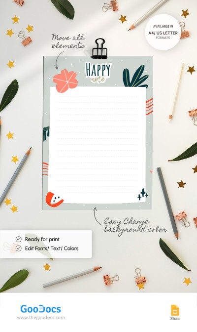 Cute Notes Template