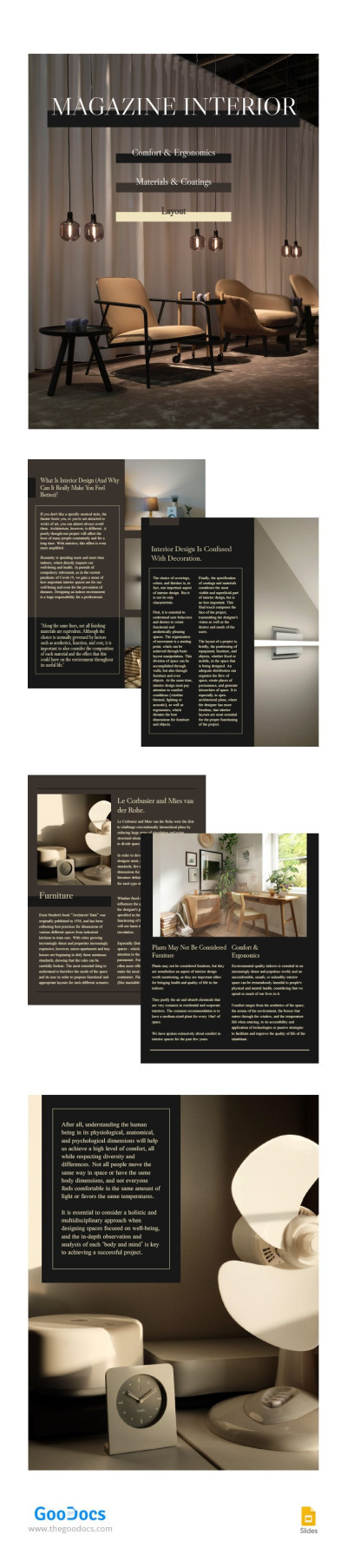 Dark Brown Interior Magazine Template