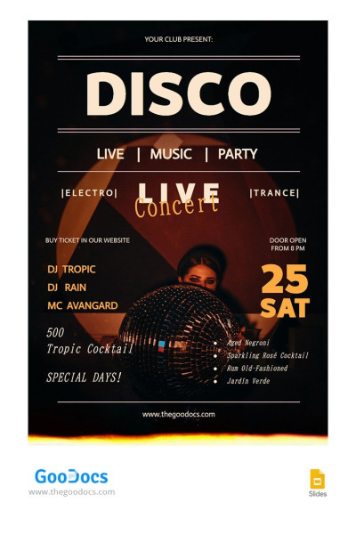 Dark Disco Party Flyer - Disco Flyers