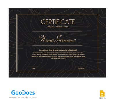 Dark Elegant Award Certificate - Award certificates
