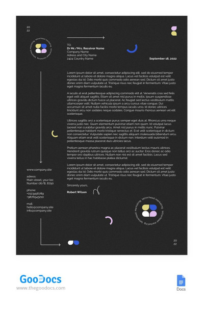 Dark Marketing Letterheads Template