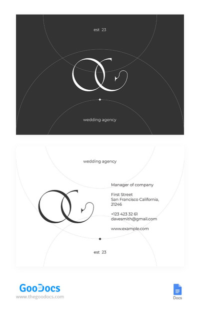 Dark Wedding Business Card Template