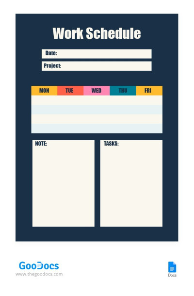 DIY Work Schedule Template