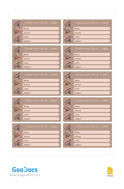 Donuts Classroom Book Label Template