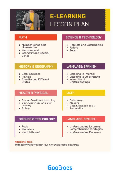 E-Learning Lesson Plan Template | thegoodocs.com