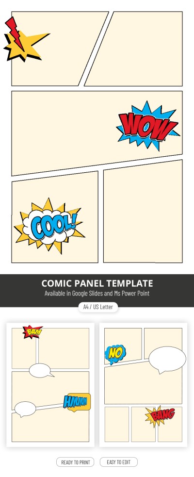 Editable Comic Book Layout – Create Your Own Comics Template