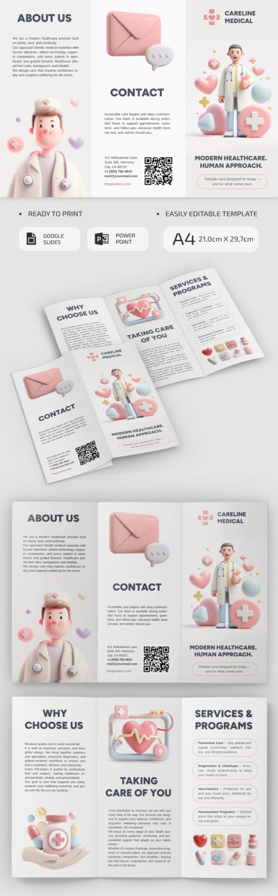 Editable Healthcare Brochure Template