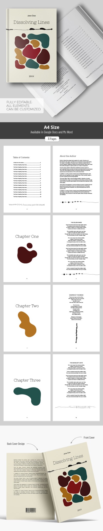 Editable Poetry Template – For Students & Writers Template