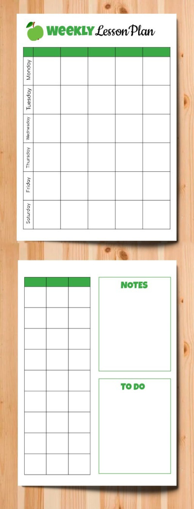 Beautiful Weekly Lesson Plan Template