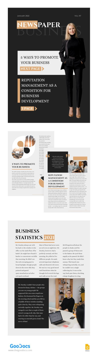 Elegant Business Newspaper Template