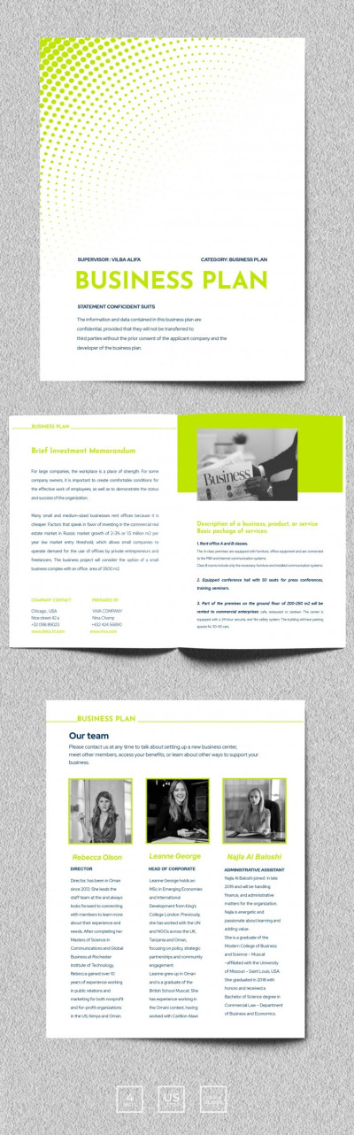 White Modern Business Plan Template