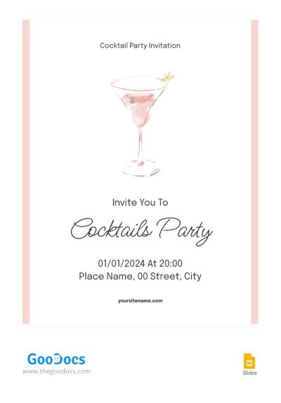 Elegant Cocktails Party Invitation - Party Invitations