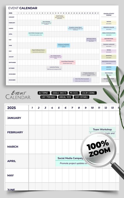 Elegant Event Calendar Template