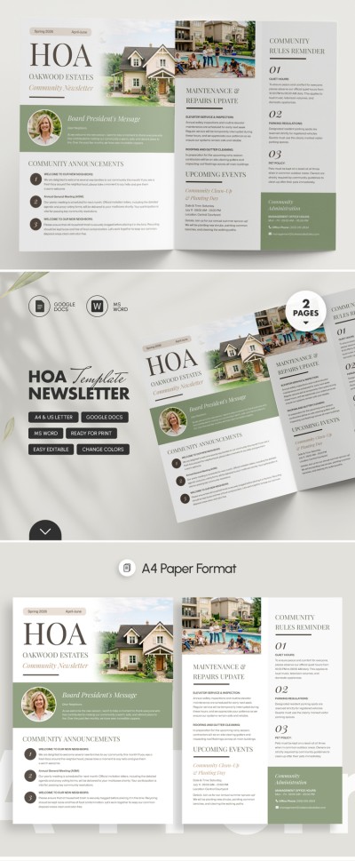 HOA Newsletter Template Template