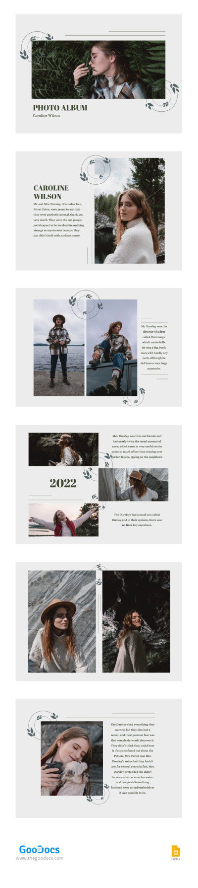 Elegant Personal Photo Album Template