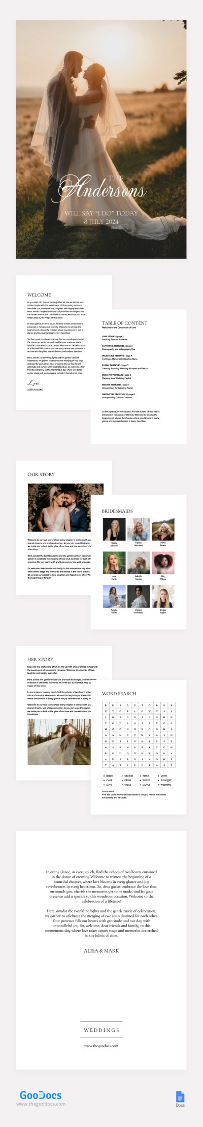 Elegant Wedding Magazine Template