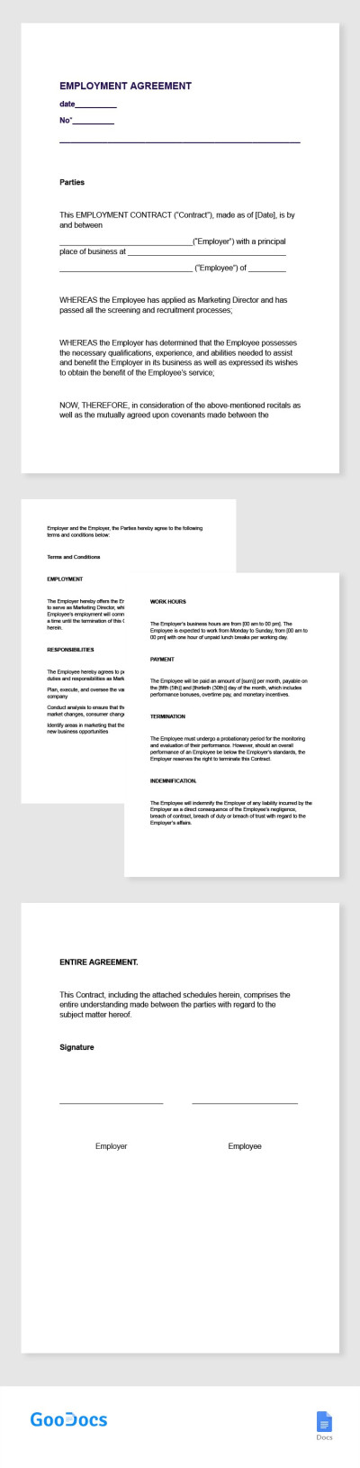 Employment Agreement Template