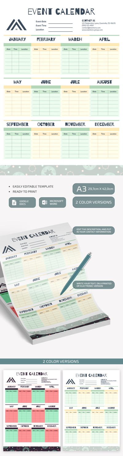 Event Calendar Template