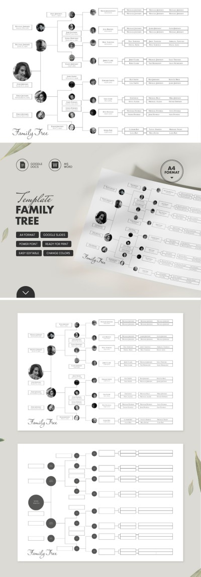 Family Tree with Siblings Template