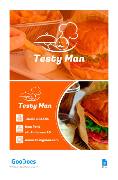 Fast Food Business Card Template