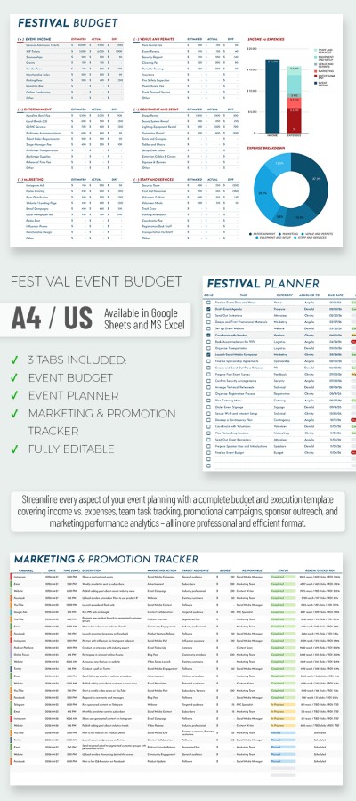 Festival Event Budget Template
