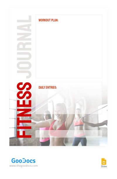 Diario de fotos de fitness Plantilla