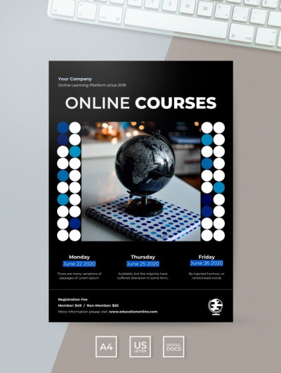 Online Courses Flyer Template