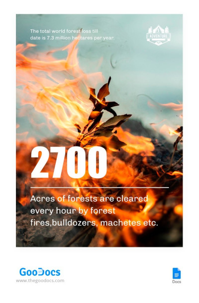 Forest Fire Poster Template