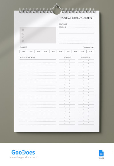 Formal Project management Template