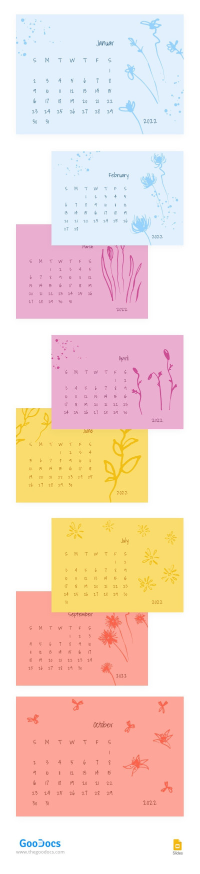 Four Seasons Calendar Template