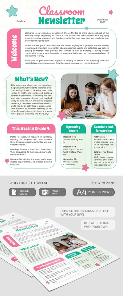 Classroom Newsletter Template