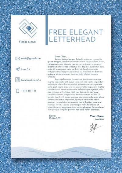 Free Elegant Letterhead Template