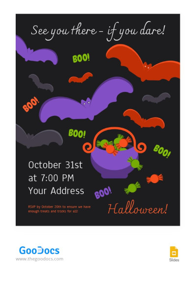 Funny Dark Halloween Invitation - Halloween Invitations