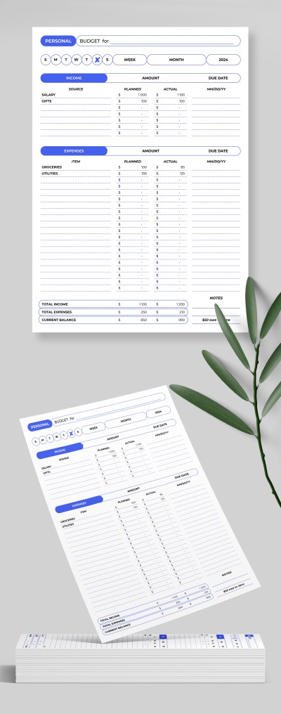 Geometric Personal Budget Template