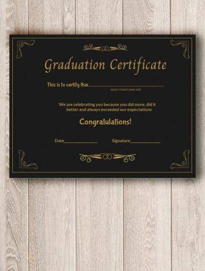 Certificado de graduación - Certificados de graduación