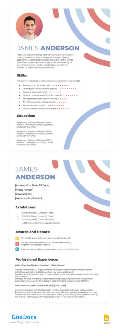 Graphic Artist Resume Template