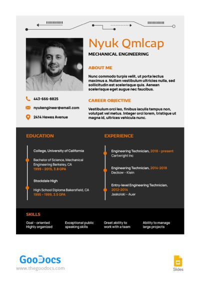 Gray Engineering Resume