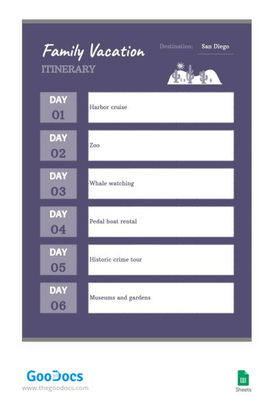 100+ Free Itinerary Templates | Thegoodocs.com