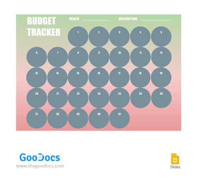 Green and Pink Budget Tracker → Tracciatore di bilancio verde e rosa Modello