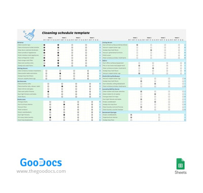 Green Cleaning Schedule Template