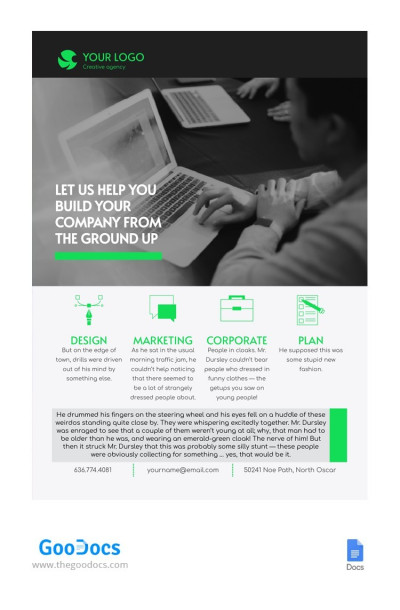 Green Corporate Handout Flyer Template