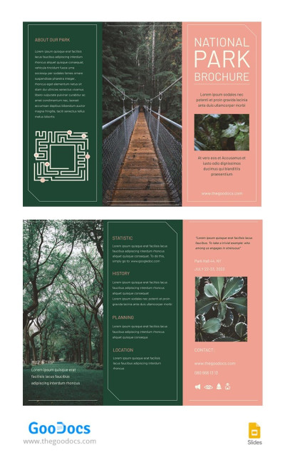 Green National Park Brochure Template