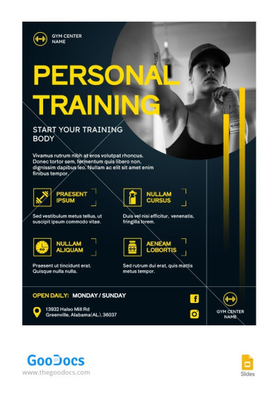 Green Personal Training Flyer - Training Flyers